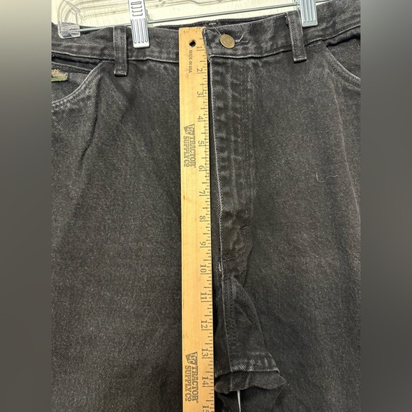 Vintage Wrangler for Women Black High Waisted Jeans Sz 14 x 34 USA 100% Cotton - Picture 10 of 10